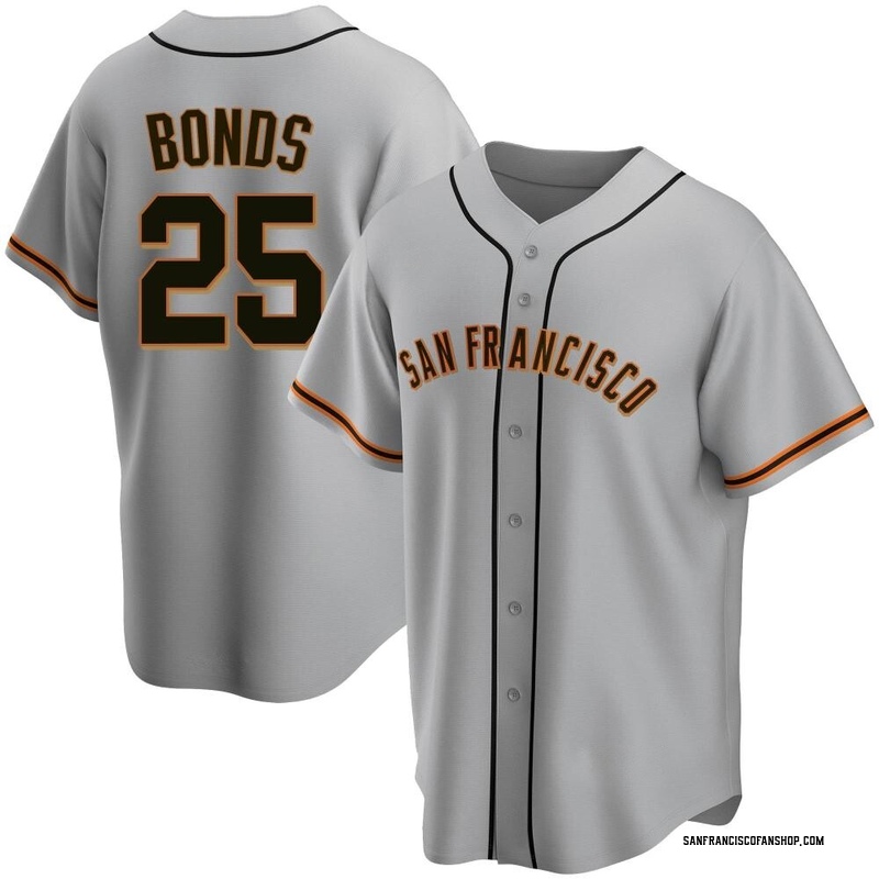 Barry Bonds Men's San Francisco Giants Road Jersey - Gray Replica