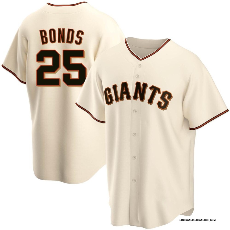 Youth L Vintage Majestic San Francisco Giants Barry Bonds Cream Jersey