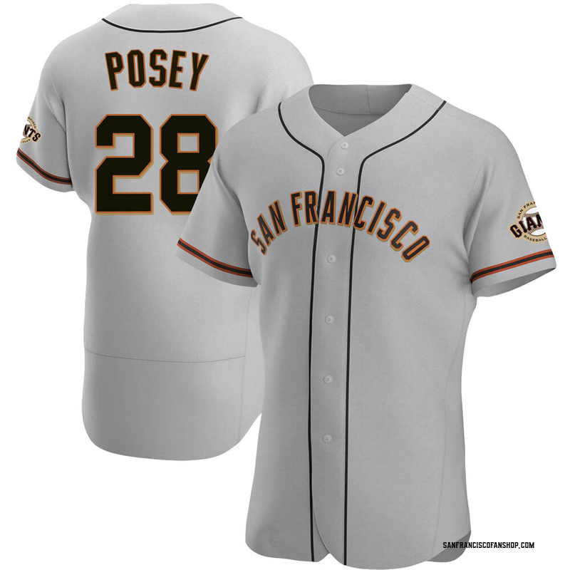 buster posey grey jersey