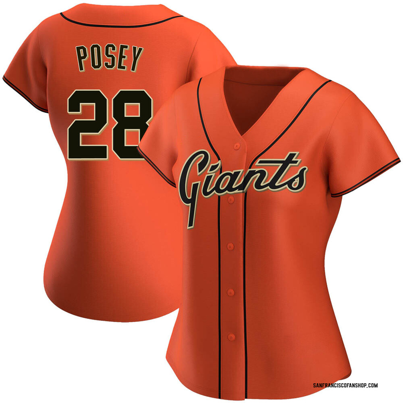 Buster Posey San Francisco Giants Orange Youth Authentic Alternate Jersey 