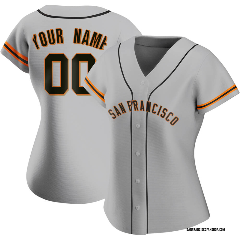 Custom Women's San Francisco Giants Road Jersey - Gray Authentic