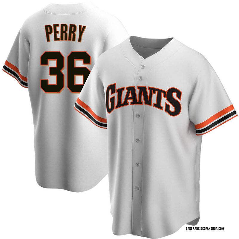 Gaylord Perry Men's San Francisco Giants Home Cooperstown Collection Jersey  - White Replica