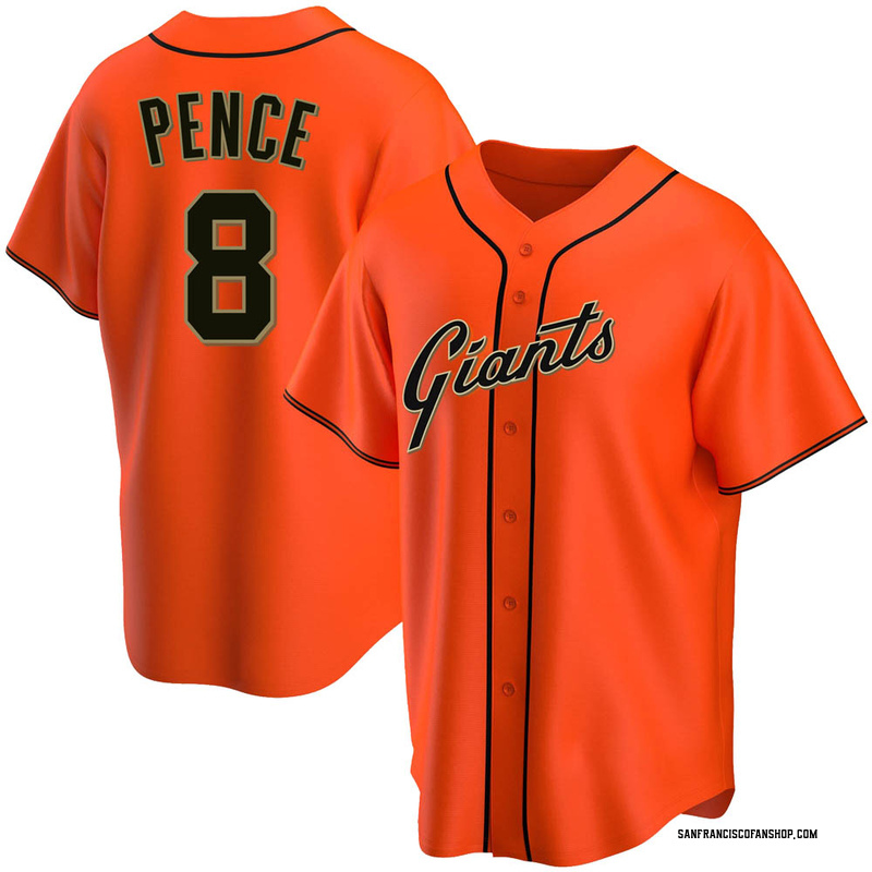 صبغات شعر كولستون Giants #8 Hunter Pence Orange Alternate Stitched Youth Baseball Jersey مت