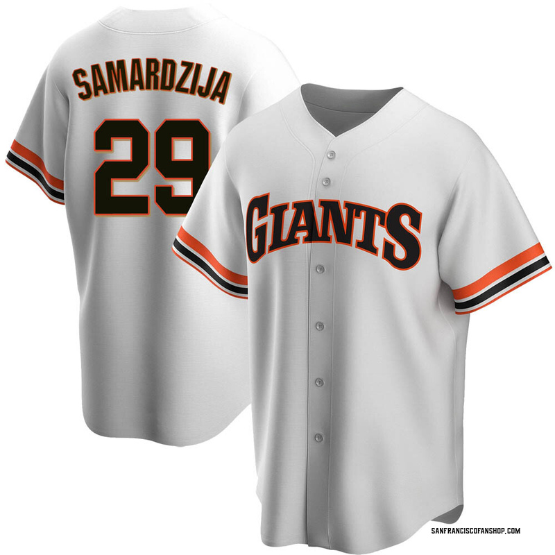 Jeff Samardzija Men's San Francisco Giants Home Cooperstown Collection  Jersey - White Replica