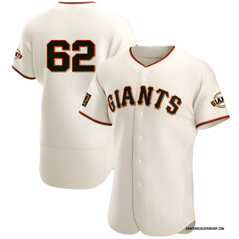 Logan b Men's San Francisco Giants Home Jersey Cream Authentic