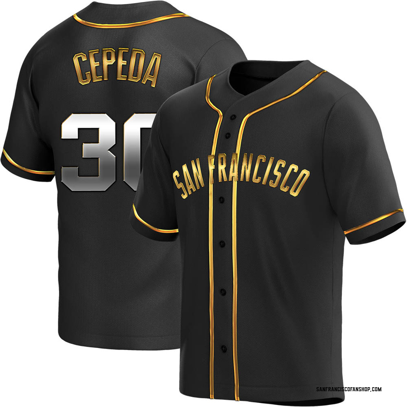 Orlando Cepeda Men's San Francisco Giants Alternate Jersey - Black Golden  Replica