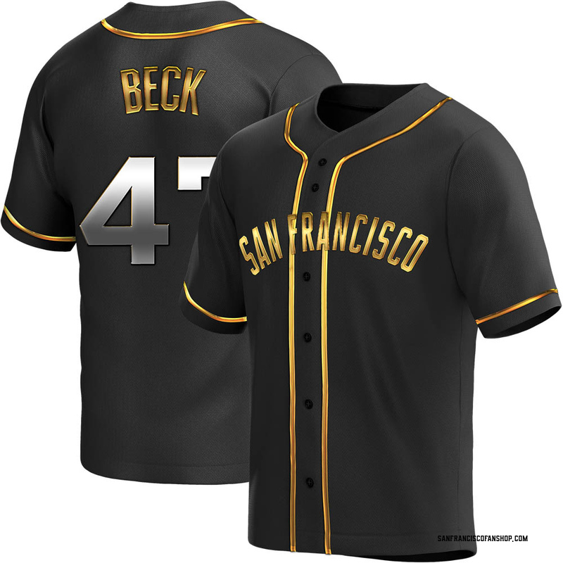 Rod Beck Men S San Francisco Giants Alternate Jersey Black Golden Replica