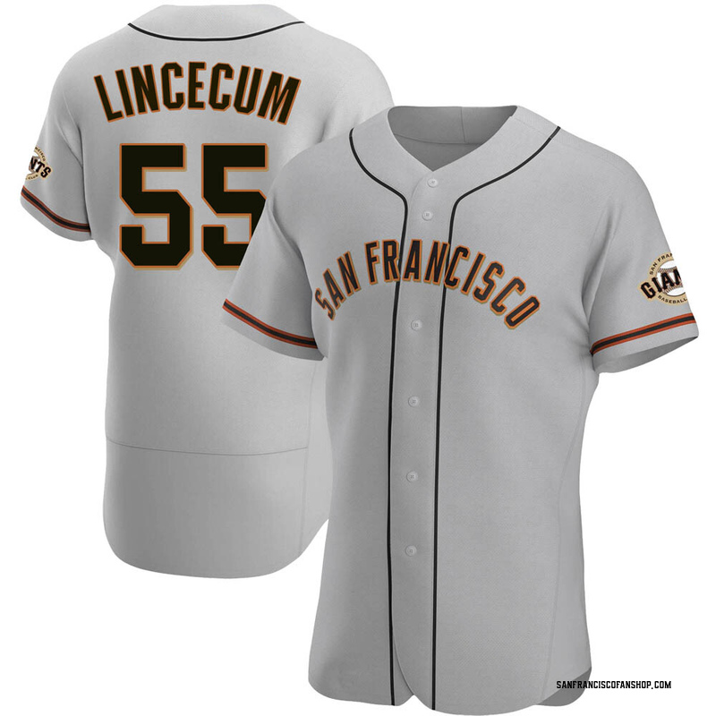 Tim Lincecum Men's San Francisco Giants Road Jersey - Gray Authentic