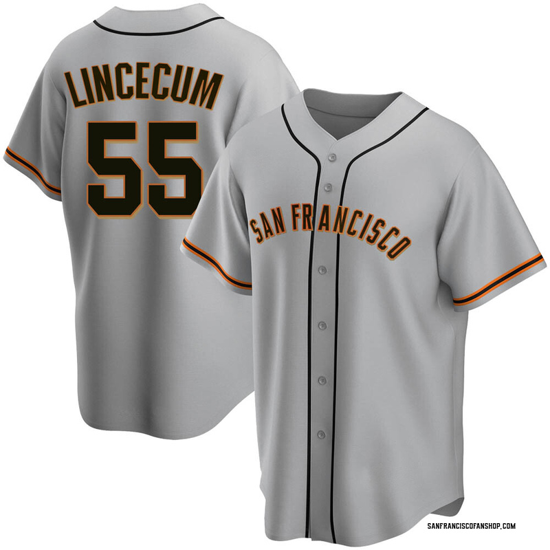 Tim Lincecum Youth San Francisco Giants Road Jersey - Gray Replica